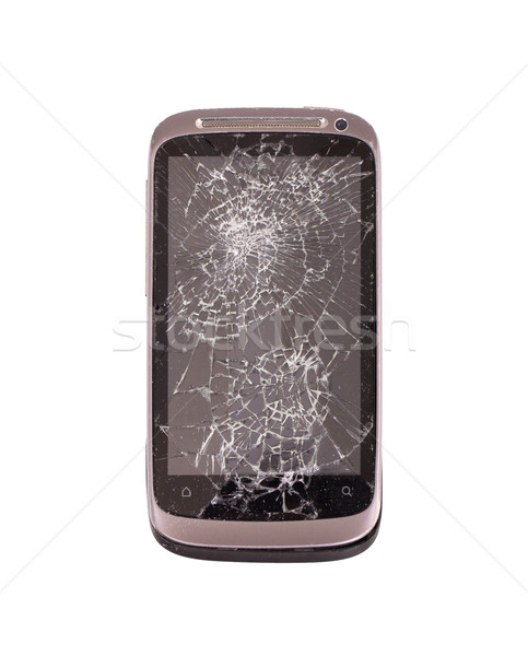 Smartphone with a broken screen Stock photo © michaklootwijk