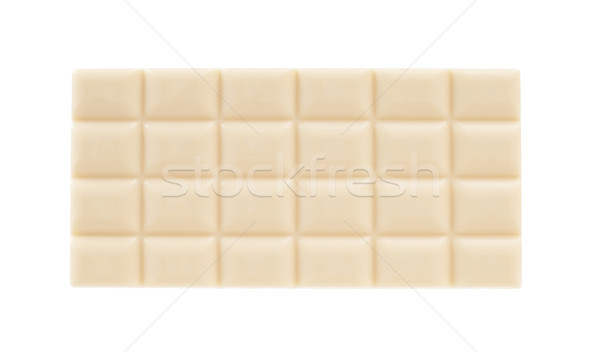 Fehér csokoládé szelet izolált csokoládé tej cukorka Stock fotó © michaklootwijk