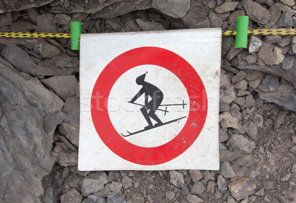 No ski sign Stock photo © michaklootwijk