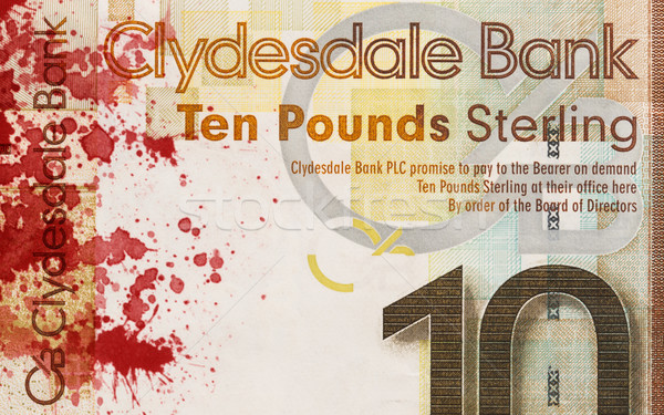 Scottish Banknote, 10 pounds, blood Stock photo © michaklootwijk
