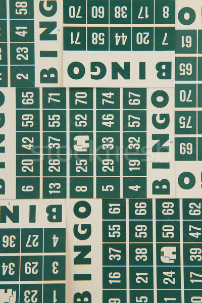 Groene bingo kaarten geïsoleerd witte kleur Stockfoto © michaklootwijk