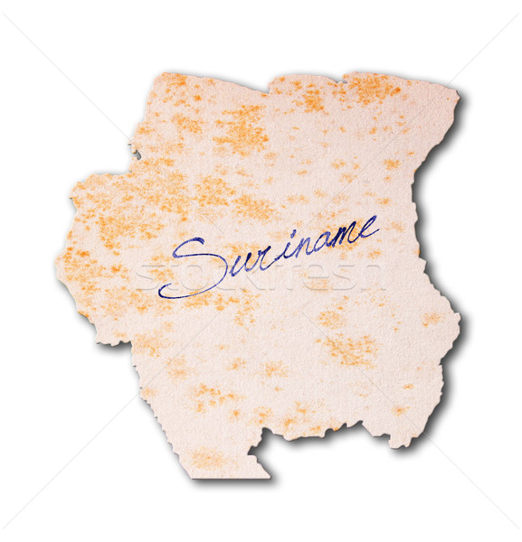 Starego papieru pismo Surinam niebieski atramentu papieru Zdjęcia stock © michaklootwijk