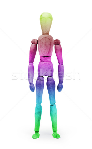 Wood figure mannequin with bodypaint - Multi colored Stock photo © michaklootwijk