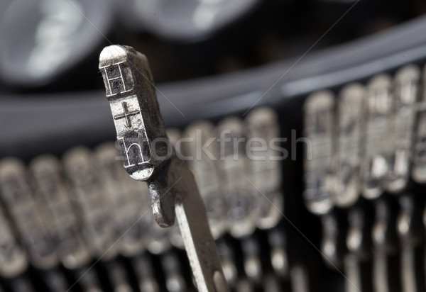 Hammer alten Handbuch Schreibmaschine schriftlich Tastatur Stock foto © michaklootwijk