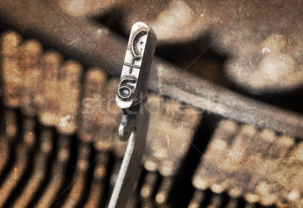 Hamer oude schrijfmachine warm filteren Stockfoto © michaklootwijk