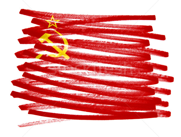 Bandera ilustración urss pluma negocios pintura Foto stock © michaklootwijk