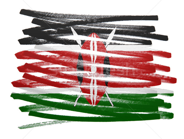 Stock fotó: Zászló · illusztráció · Kenya · toll · üzlet · festék