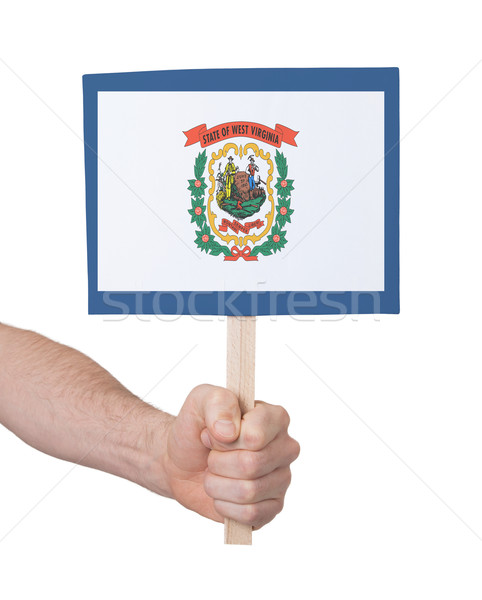 Hand halten wenig Karte Flagge West Virginia Stock foto © michaklootwijk