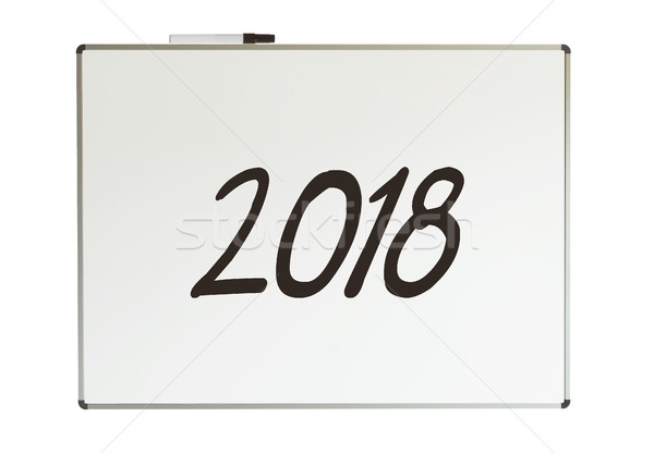 2018, message on whiteboard Stock photo © michaklootwijk
