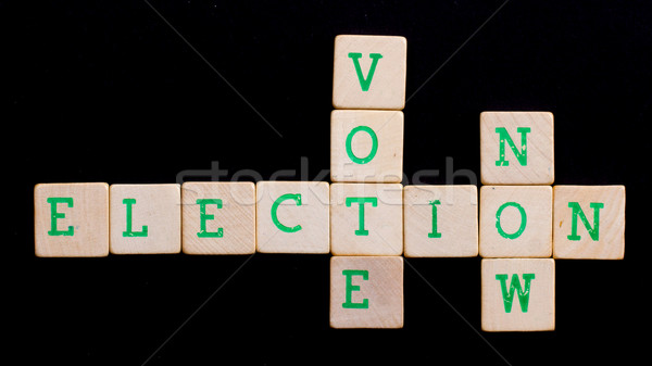 Letters on wooden blocks (vote, election, now) Stock photo © michaklootwijk