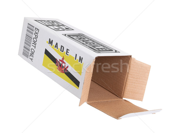 Export termék Brunei kinyitott papír doboz Stock fotó © michaklootwijk