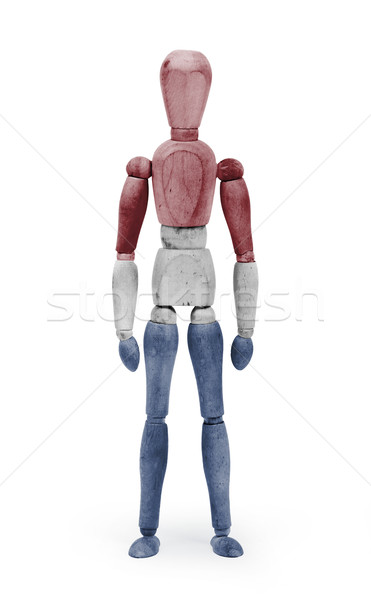 Wood figure mannequin with flag bodypaint - Netherlands Stock photo © michaklootwijk