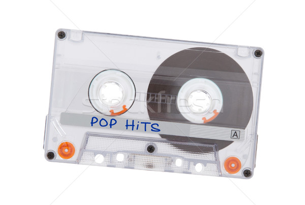 Сток-фото: Vintage · аудио · кассету · лента · изолированный · белый