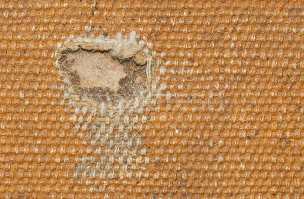 Detail (damage) of an old canvas suitcase, close-up Stock photo © michaklootwijk