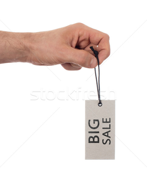 Stock photo: Tag tied with string, price tag