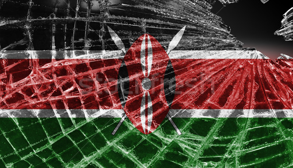 Broken ice or glass with a flag pattern, Kenya Stock photo © michaklootwijk