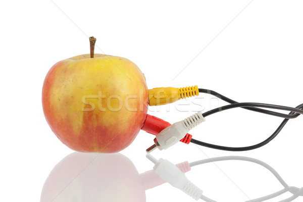 Ses video kablolar elma iletişim fare Stok fotoğraf © michaklootwijk