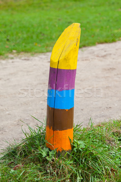 Painted marking in a dutch park Stock photo © michaklootwijk