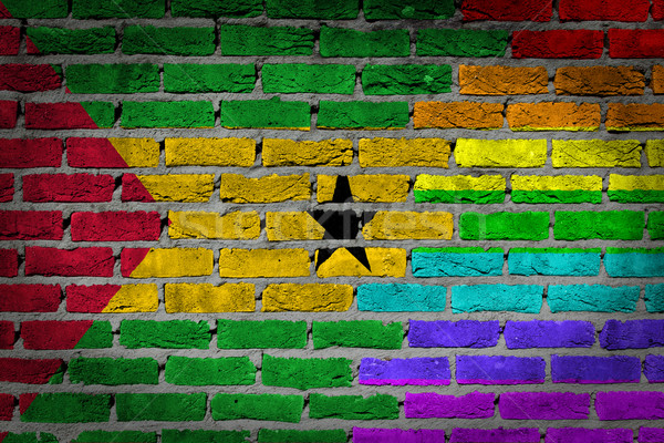 Dark brick wall - LGBT rights - Sao Tome Stock photo © michaklootwijk