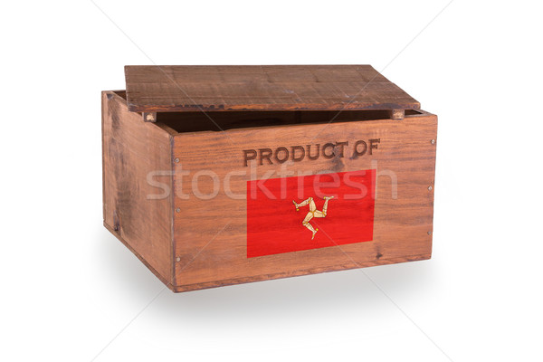 Stock photo: Wooden crate isolated on a white background