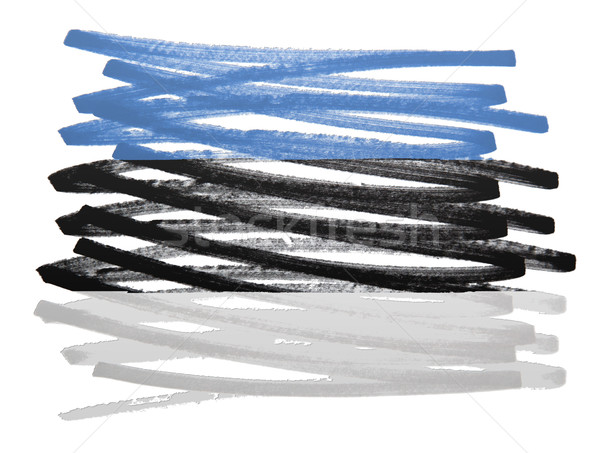 Bandera ilustración Estonia pluma negocios diseno Foto stock © michaklootwijk