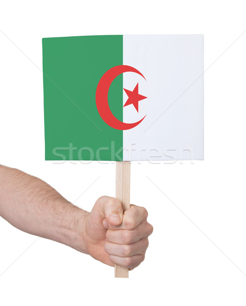 Mano pequeño tarjeta bandera Argelia Foto stock © michaklootwijk