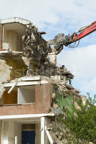 Demolishing a block of flats Stock photo © michaklootwijk