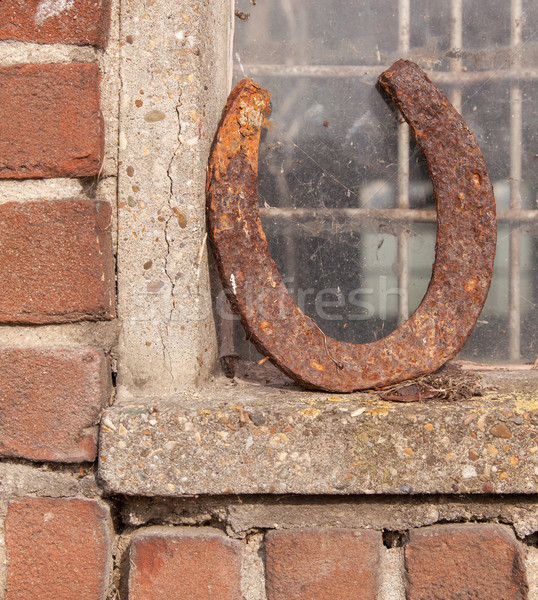 A ferro di cavallo finestra sfondo metal acciaio scarpa Foto d'archivio © michaklootwijk