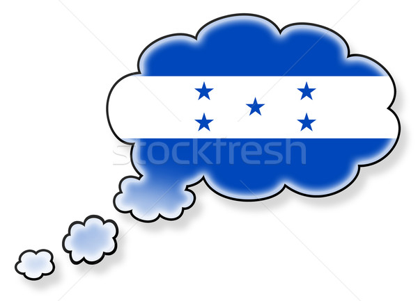 Bayrak bulut yalıtılmış beyaz Honduras sanat Stok fotoğraf © michaklootwijk
