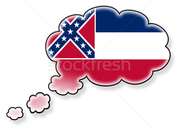 Bandera nube aislado blanco Misisipí arte Foto stock © michaklootwijk