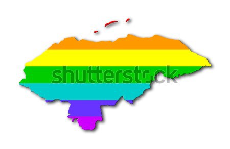 Spanje regenboog vlag patroon kaart reizen Stockfoto © michaklootwijk