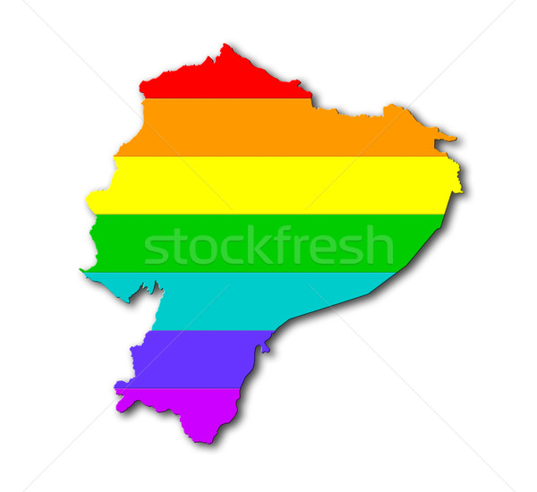 Rainbow flag pattern - Ecuador Stock photo © michaklootwijk