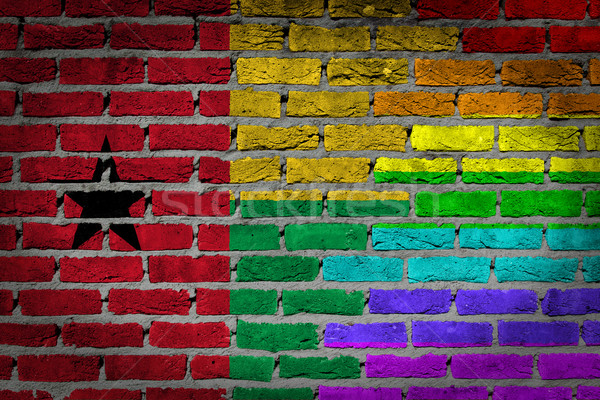 Dark brick wall - LGBT rights - Guinea Bissau Stock photo © michaklootwijk
