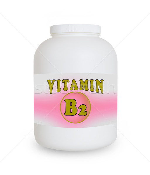Vitamine container geïsoleerd witte medische achtergrond Stockfoto © michaklootwijk
