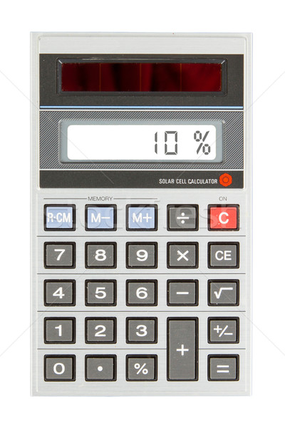 Old calculator showing a percentage - 10 percent Stock photo © michaklootwijk
