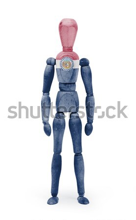 Wood figure mannequin with US state flag bodypaint - Virginia Stock photo © michaklootwijk