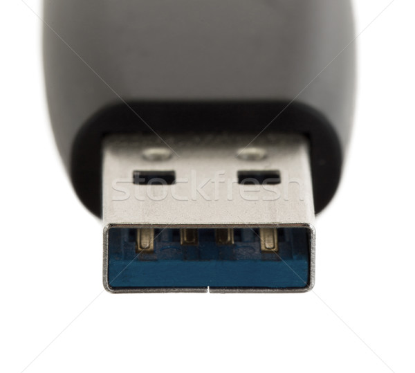 Black USB memory stick isolated Stock photo © michaklootwijk