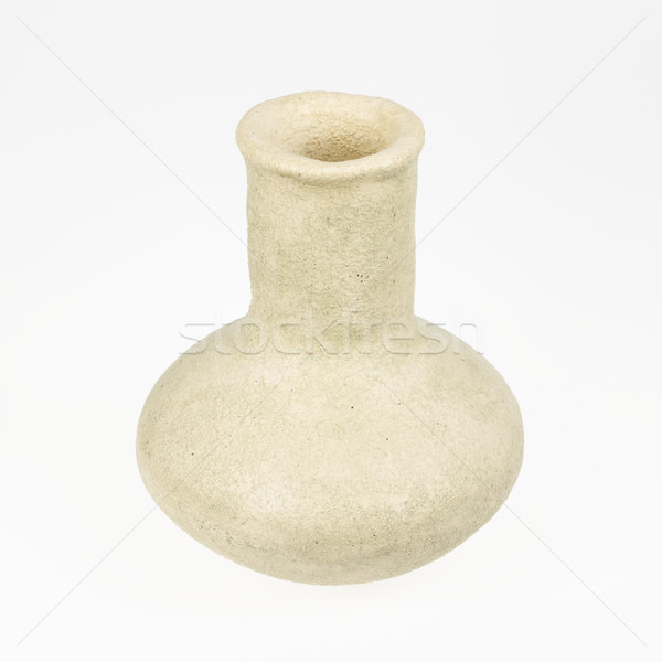 [[stock_photo]]: Vieux · vase · argile · isolé · blanche · design