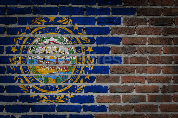 Brick wall texture with flag Stock photo © michaklootwijk