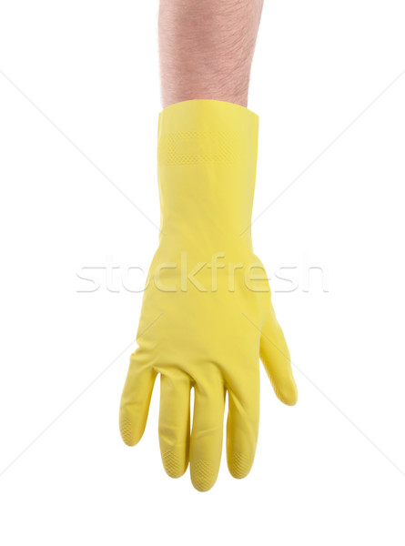 Latex glove for cleaning on hand Stock photo © michaklootwijk