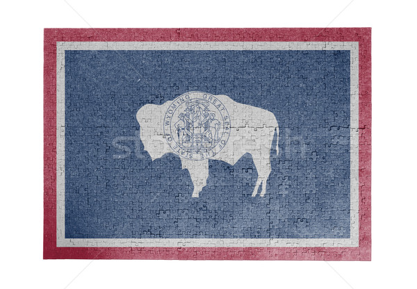 Stok fotoğraf: Büyük · 1000 · parçalar · Wyoming · bayrak