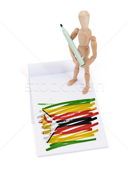 Wooden mannequin made a drawing - Zimbabwe Stock photo © michaklootwijk