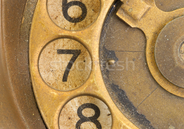 Close up of Vintage phone dial - 7 Stock photo © michaklootwijk