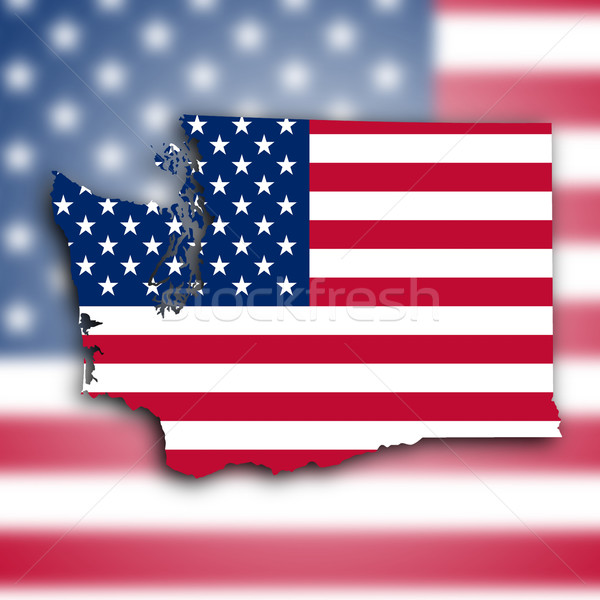 Map of Washington state Stock photo © michaklootwijk