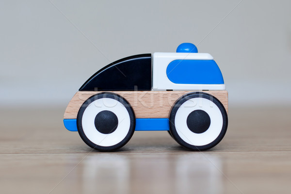 [[stock_photo]]: Simple · bois · plastique · jouet · police · voiture