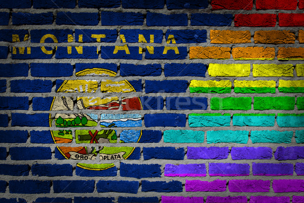 Stock photo: Dark brick wall - LGBT rights - Montana