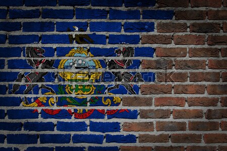 Ciemne murem prawa Pennsylvania tekstury banderą Zdjęcia stock © michaklootwijk