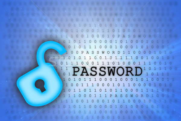 Abstract background, binary code and lock icon Stock photo © michaklootwijk