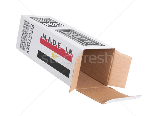 Exportar produto Egito papel caixa Foto stock © michaklootwijk