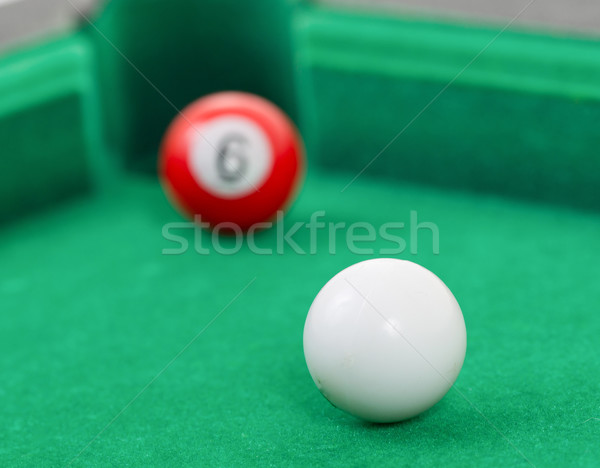 Snooker golyók zöld asztal háttér klub Stock fotó © michaklootwijk